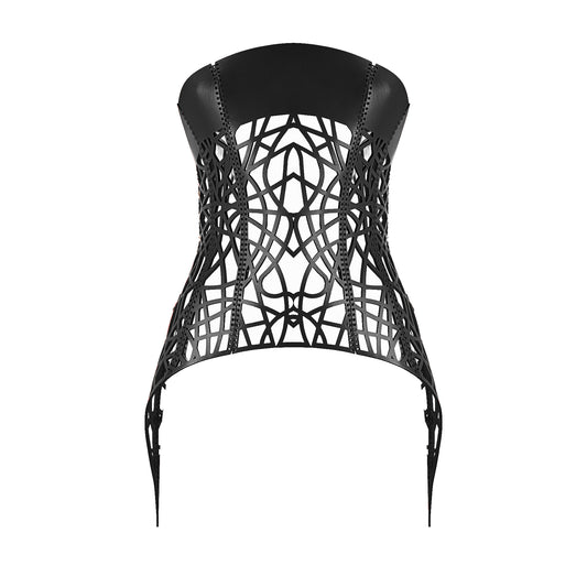 Vortex Leather Buckle Corset