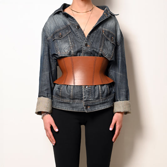Élise Couture Bustier-Belt Cuoio