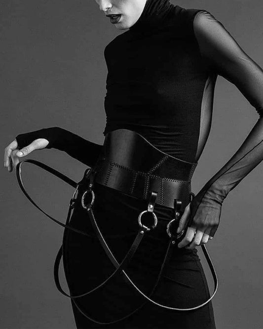 B02 LEATHER BUSTIER BELT