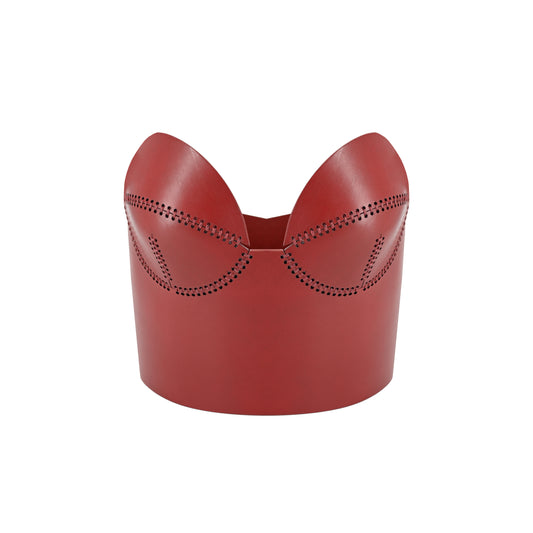 Stellar Saddle-Stitch Bustier Red