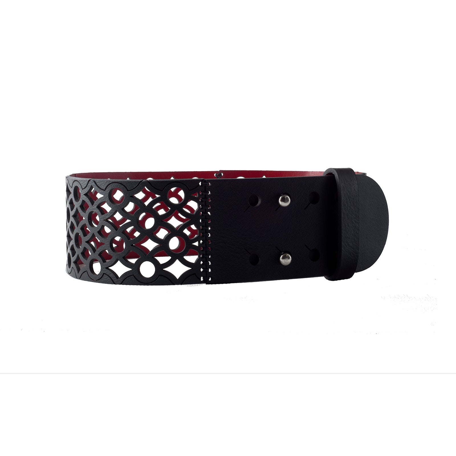 0770 Nave lasered leather belt