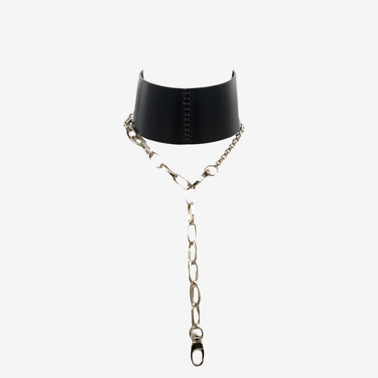 Iride leather choker