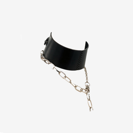 Iride leather choker