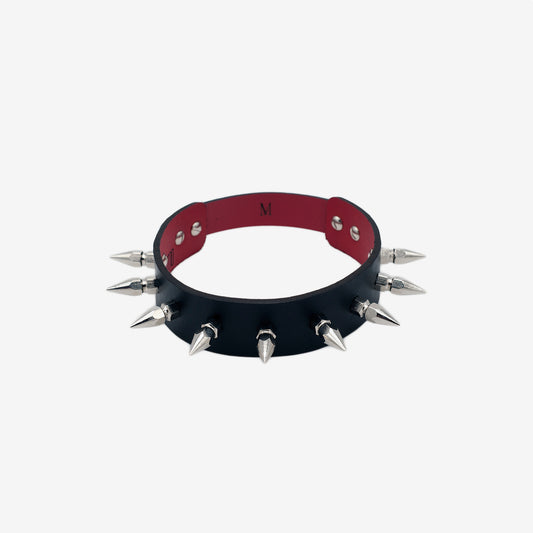 N82 studded leather choker