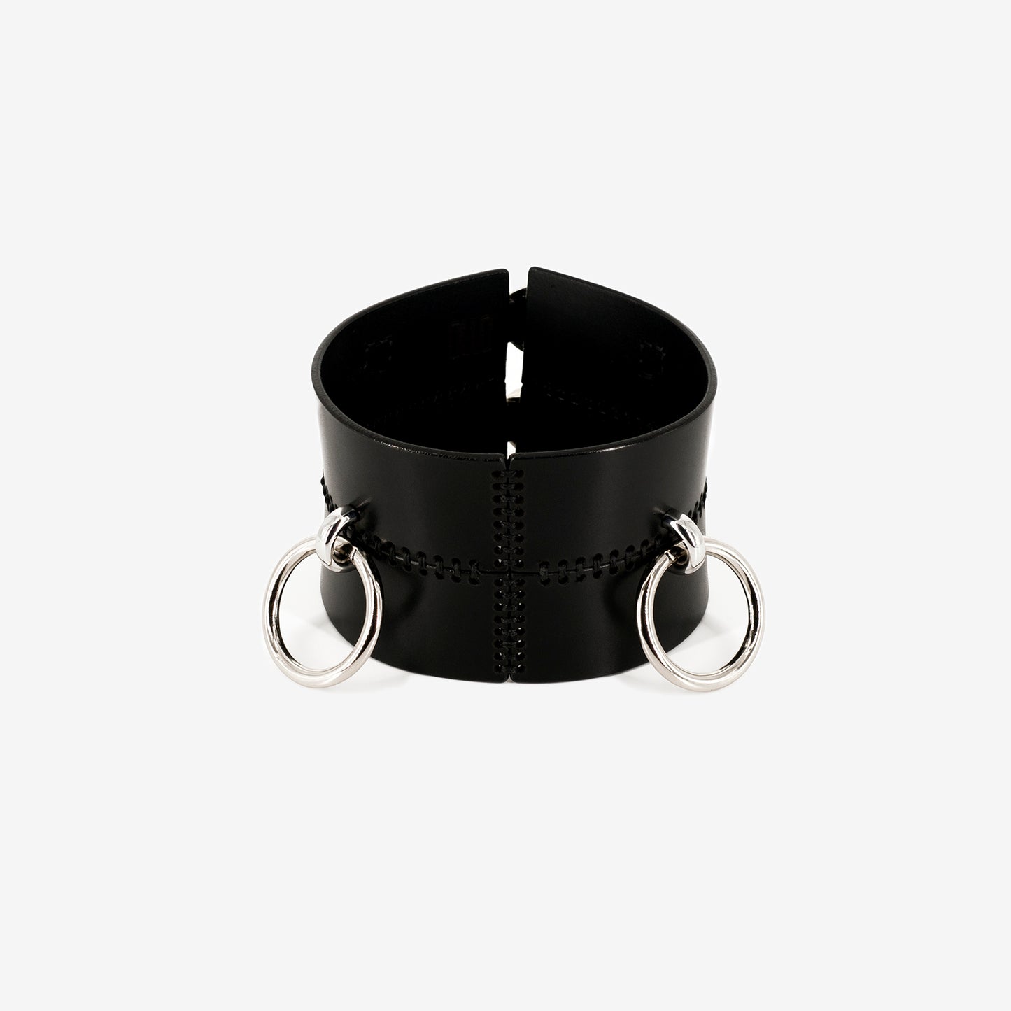 N85 Double Ring leather choker